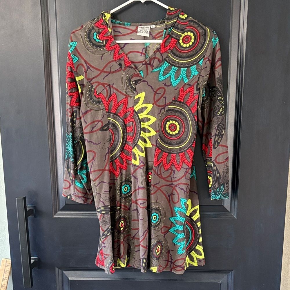 Parsley & Sage Multicolor Artistic Dress Small